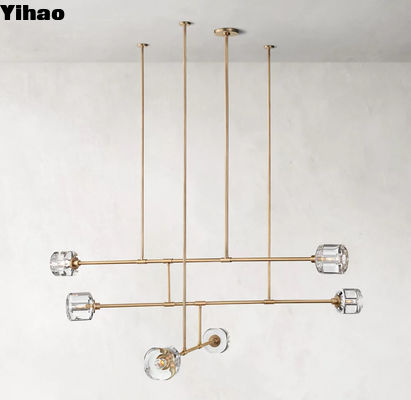 kupować 12'L Brass Bedroom Multi Arm Ceiling Light Support OEM ODM produkcja internetowa