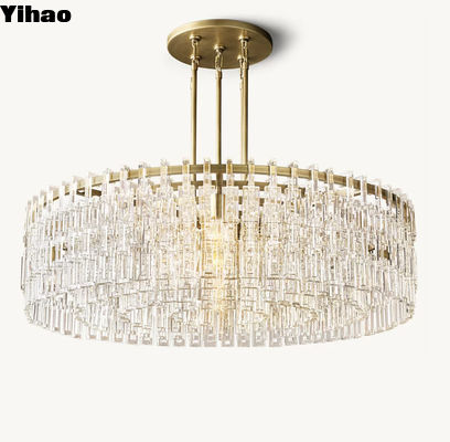 kupować Wzornictwo współczesne LED Foyer Chandelier K9 Glass Crystal Duży napięcie 85V-265V produkcja internetowa