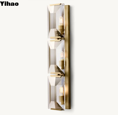 kupować Premium K9 Crystal Bedroom Wall Lamp Crystal Triple Sconce produkcja internetowa