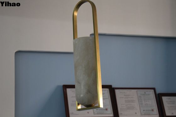 kupować Wnętrze Alabaster Glass Brass Crystal Chandelier z regulowanymi łańcuchami produkcja internetowa