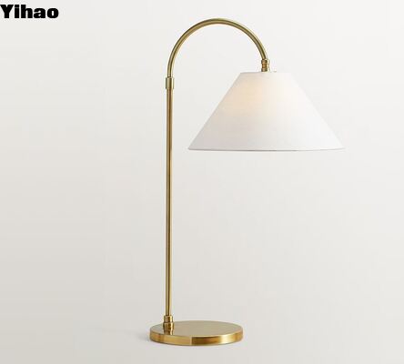 kupować Lampa stołowa LED z cieniem lnianym i ciepłym białym światłem 2700K do salonu produkcja internetowa