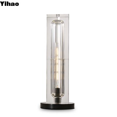 kupować Yihao Luxury Minimalist Lamp przy łóżku z K9 Crystal Shade Brass Body i 30000 godzin żywotności produkcja internetowa