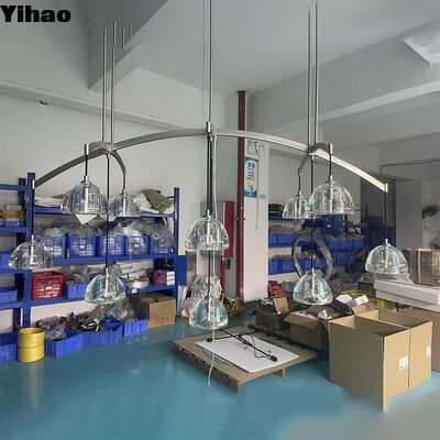 kupować Yihao Factory Direct Brass Body Crystal Shade Chandelier z 3500K Warm White LED dla luksusowych hoteli i oświetlenia domowego produkcja internetowa