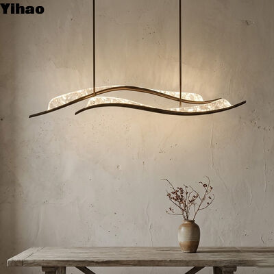 kupować YH minimalistyczny antyczny mosiężny brązowy żyrandol z kryształowym cieniem i 3500K ciepłe białe oświetlenie LED do jadalni produkcja internetowa