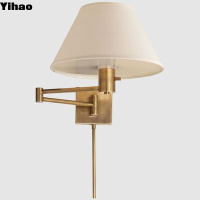 kupować Yihao Classic LED Swing Arm Copper Body Wall Lamp z 2700K ciepłym białym światłem i 30000 godzin żywotności w salonie produkcja internetowa