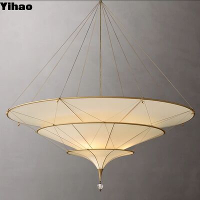 kupować Yihao Custom Medieval Style Multi-Layer Ceramic Pendant Light Umbrella Shaped for Exhibition Hall Chandeliers produkcja internetowa