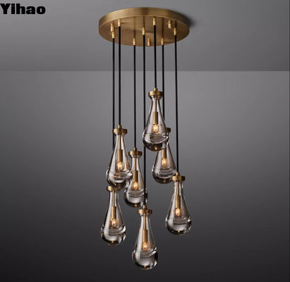 Niklowy RH żyrandol K9 Kryształowy Krągły Żyrandol 18'