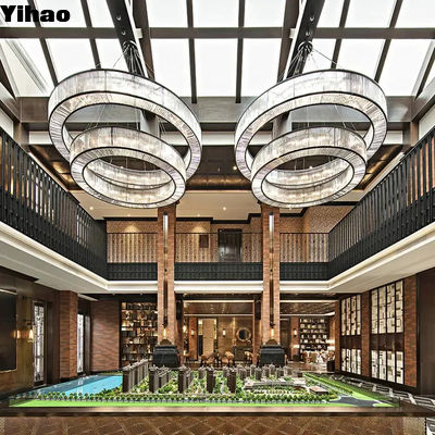 Lampy na zamówienie Hotel Lobby Lustro Łańcuchowy Lustro Nowoczesny Z Źródłem Światła E12