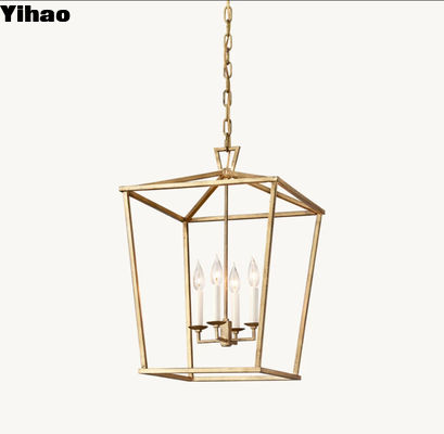 Zgaszający się cylinder Metal 19th C English Openwork Pendant Light