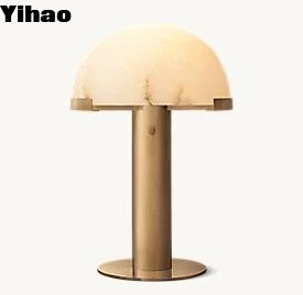 Restauracje 15W E26 LED lampy stołowe przy łóżku z cieniem alabasterowym