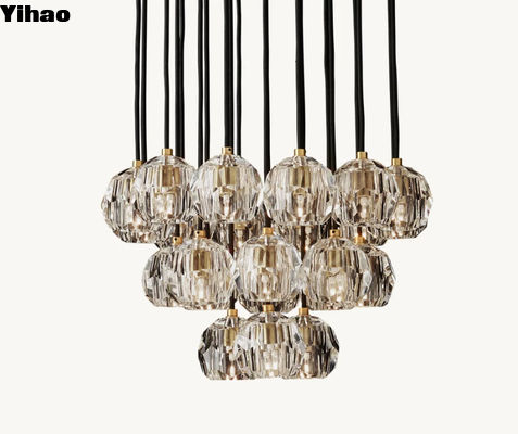 Nowoczesny żyrandol Vintage LED wykonany na zamówienie z niklu mosiądzu brązu