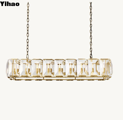 Harlow Crystal Rectangular Chandelier 62'