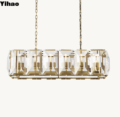 Restauracja Luxury Crystal Chandelier Harlow Crystal Rectangular Chandelier 42