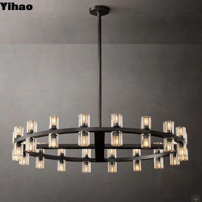 Elegantny chromowany kryształowy żyrandol w średnicy 140 cm