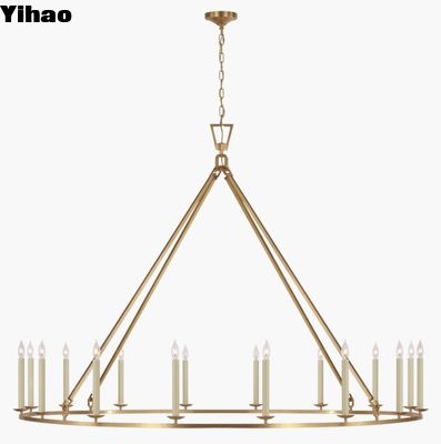 CHC 5276 Darlana Grande Single Ring Chandelier Polerowany nikel / Starożytne żelazo / Złote żelazo / Starożytna mosiądz