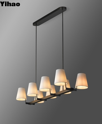 Modern Nordic Linear Chandelier Brass/Copper Pendant Light Adjustable Height