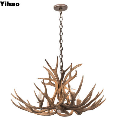 Lampa z drewnianego jelenia z 4100K neutralną białą diodą LED i regulowaną wysokością dla wintage dekoracji hotelowej